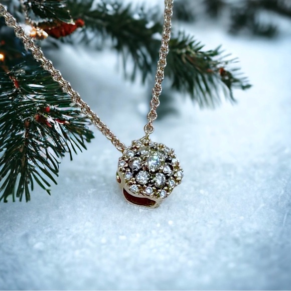 🌺LeVian 14K Rose Gold Diamond Necklace - Picture 11 of 15